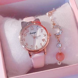 Children's Luminous Watch Pointer Girl Cartoon Toddler Boys and Girls Primary School Students Cute Electronic Quartz Watch