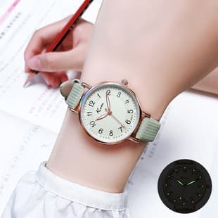 New Style Student Watch for Female Junior High School Students, Korean Version, Simple, Fresh, Digital, Luminous, Waterproof Quartz Watch Wholesale