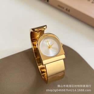 Ieke Cross-Border Foreign Trade Fashion Retro Style Personalized Watch Women's Watch Gold Watch Half Bracelet Live Broadcast Hot Item