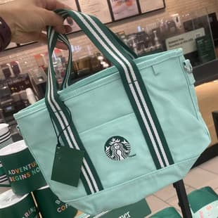 2026 New Model American Starbucks Canvas Bag Large Capacity Tote Bag Fashionable Shoulder Bag Crossbody Bag Handbag