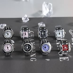 【Ring Watch】New Hot-Selling Creative Alloy Case Finger Watch Couple Foreign Trade New Model Men and Women Factory Direct Wholesale