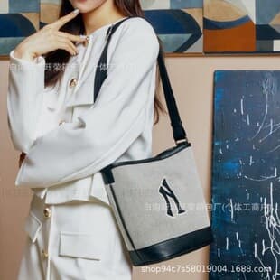 Korean Mlb Bucket Bag Ny Classic Embroidery Trendy Brand Versatile Lightweight Commuter Large Capacity Shoulder Crossbody Bag