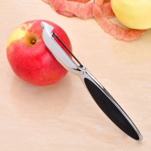Factory Wholesale Household Vegetables and Fruits Stainless Steel Color Peeler Straight Planer Scraper Melon Planer Kitchen Gadgets