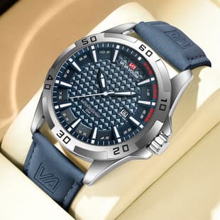 Vavavoom Cross-Border New Large Dial Concept Watch Men's Watch with Air Holes, Luminous Waterproof Quartz Watch