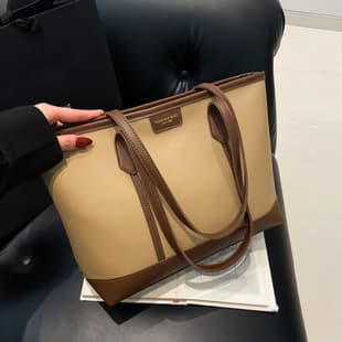 Simple Large Capacity Bag Women's 2024 Autumn and Winter Korean Style All-match Fashion Tote Bag Work Commuter Leisure Shoulder Bag