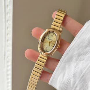 Naidu New Bathtub Oval Gold Watch Women's High-End Niche Simple Fashion Women's Watch Wholesale