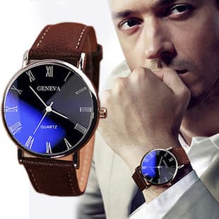 Factory Direct Sales Roman Numeral Dial Men's Student Business Casual Fashion Trendy Gift Watch Watch Dial