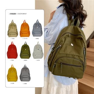 Ultra-Light Waterproof Parachute Nylon Cloth Women's Large-Capacity Puff Bag Fashion Niche Women's Backpack Lightweight