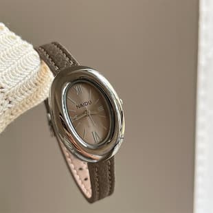 Naidu Bathtub Oval Roman Watch French Korean Style Small Gold Watch Simple Compact Exquisite Belt