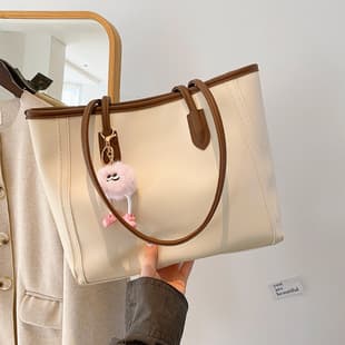 Retro Large-Capacity Bag Women's Bag 2025 New Trendy Korean Version Versatile Tote Bag Fashionable Shoulder Commuter Bag Lightweight