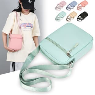 New Crossbody Bag Women's Mini Small Bag Mobile Phone Bag Oxford Cloth Shoulder Bag Multi-Layer Simple Small Bag Fashionable Women's Bag
