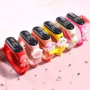 New Summer Ice Cream Children's Doll Led Electronic Watch Cute Ice Cream Student Playful Simple Waterproof Watch