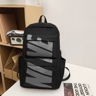 Cross-Border Korean Style Backpack, Simple and Versatile, Large Capacity Backpack, Street Fashion Trendy School Bag, Letter Casual Backpack