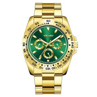 Cross-border explosions gold men's watches men's watches steel band business watches luminous quartz spot wholesale spot manufacturers