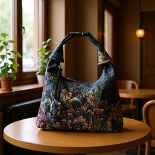 Xiangyun Yarn Crescent Bag Crossbody Bag Chinese Style Vintage Drawstring All-match Decorative Handbag