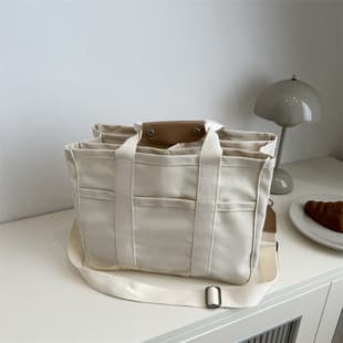 Multi-compartment Mummy Bag Large Capacity Outgoing Canvas Bag Handbag Crossbody Bag Tote Bag Multi-compartment Bag