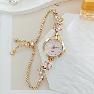 Cross-Border New Star Diamond Ladies Watch Niche Light Luxury High-Value Girls Bracelet Watch Foreign Trade Wholesale