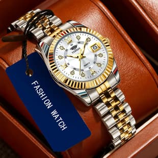 New Fashionable Men's and Women's Couple Watches, Luminous Calendar Watch, Casual Quartz Watch, Cross-Border Watch, in Stock