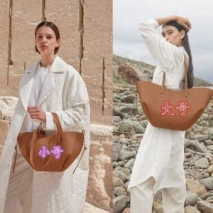 Polene Wing Bag Cyme Large Capacity Handbag Shoulder Tote Bag Genuine Leather Women's Bag Underarm Bag Cowhide Cross-Border