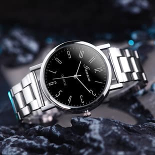 In-Stock Cross-Border Niche Men's Watches Wholesale Decorative Stainless Steel Simple Quartz Watches with a High-End Feel