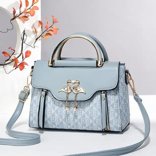 Women's Handbag 2024 New Fashion Embossed Solid Color All-match Casual Shoulder Crossbody Women's Bag