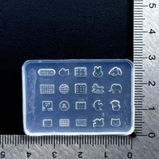 Mini Animal Cookie Nail Art Carving Mold, Trendy Wax Seal Stamp Nail Tool, DIY High-Transparency Silicone Mold