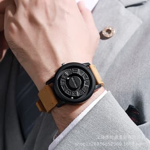 Latest Men's Concept Watch, Silver Minimalist Niche Round European and American Design, Personalized Men's Style, Direct Sales from Manufacturer, Dropshipping Available