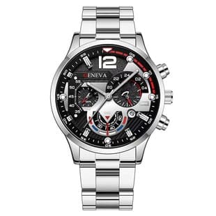 Cross-Border Popular Men's Steel Band Watch with Luminous Hands, Calendar, Quartz Watch, Business Watch, Factory Direct Sale, Large Dial