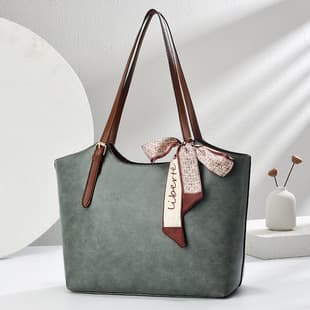 New Tote Bag, Retro Oil Leather Women's Simple Texture Shoulder Bag, Practical Commuter Armpit Bag Totebags