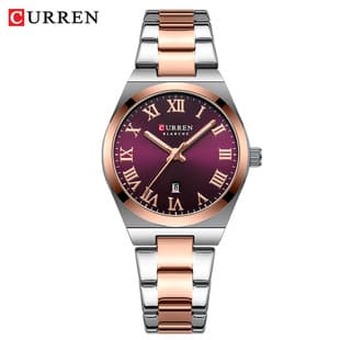Curren/9095 Roman Numerals Women's Quartz Watch Calendar Waterproof Ladies Wristwatch