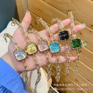 T Brand's New Square Women's Watch, Fashionable and Popular Model, Live Broadcast Hot-Selling Women's Watch, Square Bracelet Watch Wholesale