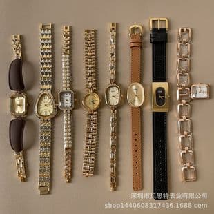Foreign trade hot explosions niche design sense of gold antique bracelet watch women's light luxury retro a generation of hair