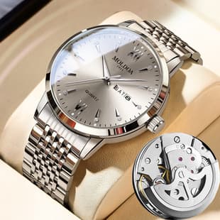 Cross-Border men's watch men's luminous double calendar fake mechanical watch luminous waterproof TikTok fast hand one-piece delivery New