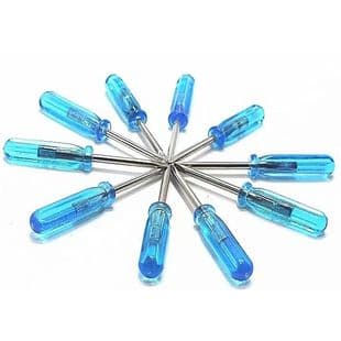 Mini Screwdriver Small Screwdriver Cross Word Mini Blue Crystal Screwdriver Transparent Handle Small Screwdriver Toy