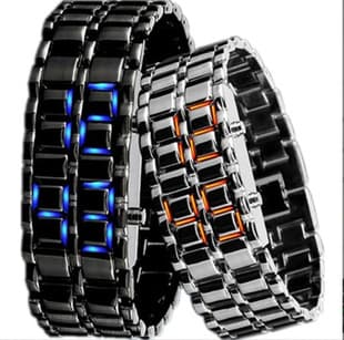 Foreign Trade Cross-Border Popular Led Lava Watch Binary Led Student Couple Watch Led Digital Watch Chain Hand