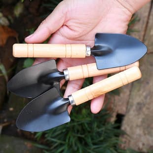 Gardening Small Shovel Soil Shovel Wooden Handle Flower Shovel Iron Head Flower Shovel Gardening Soil Herbicidal Garden Tools Wide Shovel