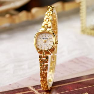 Cross-Border Niche Bracelet Watch for Women, High-End Small Watch, Gold Vintage Style, Popular Quartz Watch for Students