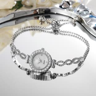 2026 New Model Diamond-Embellished Floral Design Women's Watch with Adjustable Bracelet, Small Dial, High-End Quartz Watch