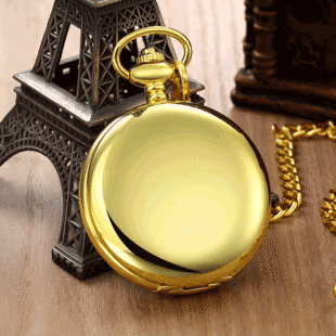 Tungsten steel polished retro flip large pocket watch Arabic digital Antique Gift watch factory wholesale 4 colors