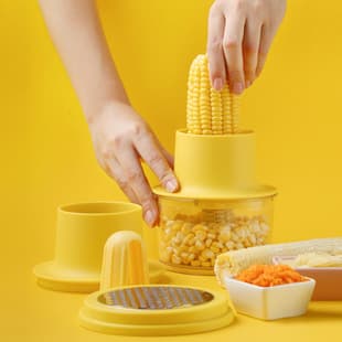 HS Creative Stainless Steel Corn Planer Multifunctional Corn Garlic Peeler Grinder Thresher Kitchen Gadgets