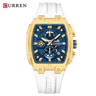 Curren/Carrien 8488 Barrel-Shaped Multi-Functional Tape Watch Waterproof Men's Quartz Watch Export