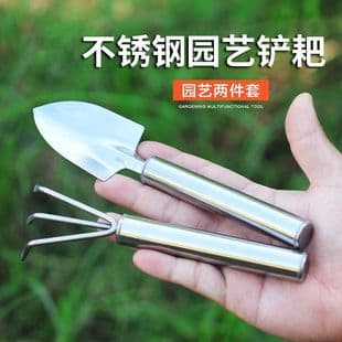Stainless Steel Gardening Tools Mini Garden Shovel Rake Dual-Purpose Succulent Plant Balcony Small Potted Flower Shovel Rake
