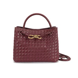 Cross-Border Handmade Woven Metal Rope Buckle Tote Bag for Women, Handbag and Crossbody Bag with Butterfly Buckle