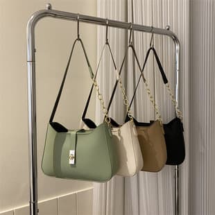 Vintage All-match Niche Design Small Bag Women's 2024 New Fashionable Solid Color Crossbody Bag Fashionable Shoulder Bag Underarm Bag