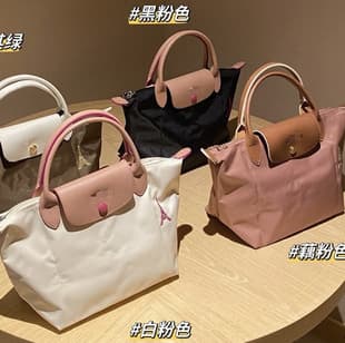 Longxiang Paris Eiffel Tower Tote Bag Small Nylon Waterproof Handbag Shoulder Crossbody Bag 2026 New Commuter Versatile Bag